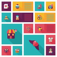 Valentineâs Day ui flat design background set eps10 N31