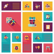Valentineâs Day ui flat design background set eps10 N32