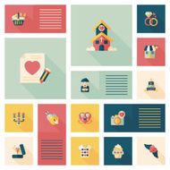Valentineâs Day ui flat design background set eps10 N37