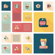 Valentineâs Day ui flat design background set eps10 N38