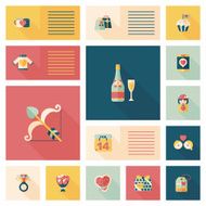 Valentineâs Day ui flat design background set eps10 N39