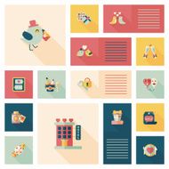 Valentineâs Day ui flat design background set eps10 N41