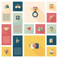 Valentineâs Day ui flat design background set eps10 N42