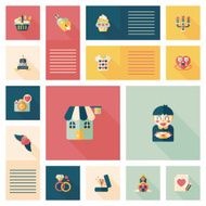 Valentineâs Day ui flat design background set eps10 N43