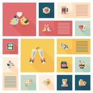 Valentineâs Day ui flat design background set eps10 N47