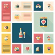 Valentineâs Day ui flat design background set eps10 N48