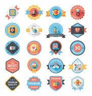 Valentineâs Day badge flat banner design background set eps10 N23