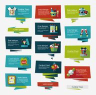 Valentineâs Day banner flat design background set eps10