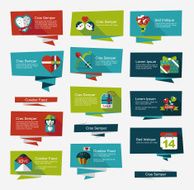 Valentineâs Day banner flat design background set eps10 N3