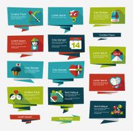 Valentineâs Day banner flat design background set eps10 N7