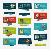 Valentineâs Day banner flat design background set eps10 N9