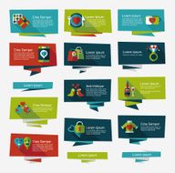 Valentineâs Day banner flat design background set eps10 N10