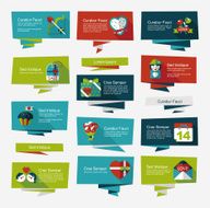 Valentineâs Day banner flat design background set eps10 N11