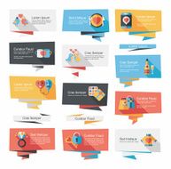 Valentineâs Day banner flat design background set eps10 N14