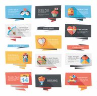 Valentineâs Day banner flat design background set eps10 N15
