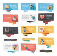 Valentineâs Day banner flat design background set eps10 N16
