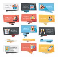 Valentineâs Day banner flat design background set eps10 N17