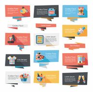 Valentineâs Day banner flat design background set eps10 N21