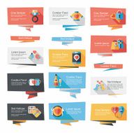 Valentineâs Day banner flat design background set eps10 N22