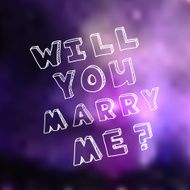 Poster template for marriage proposal design