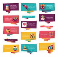 Valentineâs Day banner flat design background set eps10 N28
