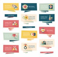 Valentineâs Day banner flat design background set eps10 N38