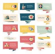 Valentineâs Day banner flat design background set eps10 N42