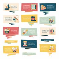 Valentineâs Day banner flat design background set eps10 N44