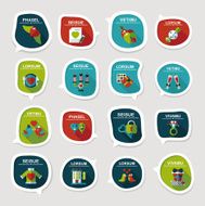 Valentineâs Day speech bubble banner flat design background se N50