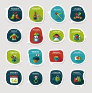Valentineâs Day speech bubble banner flat design background se N54