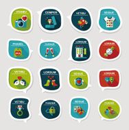 Valentineâs Day speech bubble banner flat design background se N59