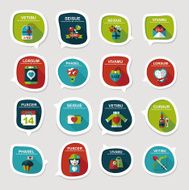 Valentineâs Day speech bubble banner flat design background se N60