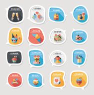 Valentineâs Day speech bubble banner flat design background se N63
