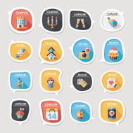 Valentineâs Day speech bubble banner flat design background se N65