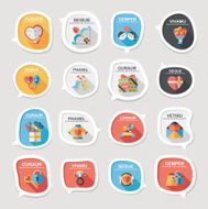 Valentineâs Day speech bubble banner flat design background se N66
