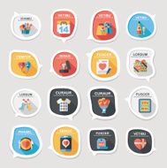 Valentineâs Day speech bubble banner flat design background se N68