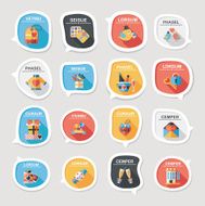 Valentineâs Day speech bubble banner flat design background se N69