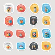 Valentineâs Day speech bubble banner flat design background se N70