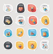 Valentineâs Day speech bubble banner flat design background se N71