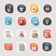 Valentineâs Day speech bubble banner flat design background se N72
