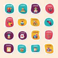 Valentineâs Day speech bubble banner flat design background se N73
