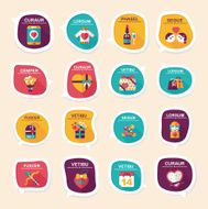 Valentineâs Day speech bubble banner flat design background se N75