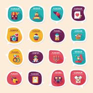 Valentineâs Day speech bubble banner flat design background se N79