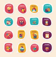 Valentineâs Day speech bubble banner flat design background se N84