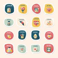 Valentineâs Day speech bubble banner flat design background se N86