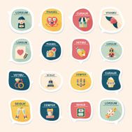 Valentineâs Day speech bubble banner flat design background se N88