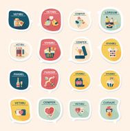 Valentineâs Day speech bubble banner flat design background se N89