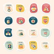 Valentineâs Day speech bubble banner flat design background se N90