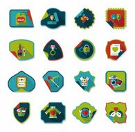 Valentineâs Day sticker banner flat design background set eps N8