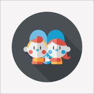 Valentine's day couple flat icon with long shadow eps10 N45